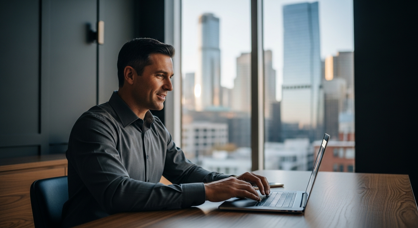 Professional working with an online sleep coach in the USA to improve energy and performance