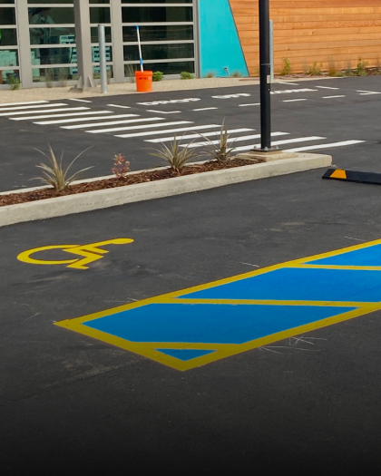 Accessible parking and drop-off zone markings