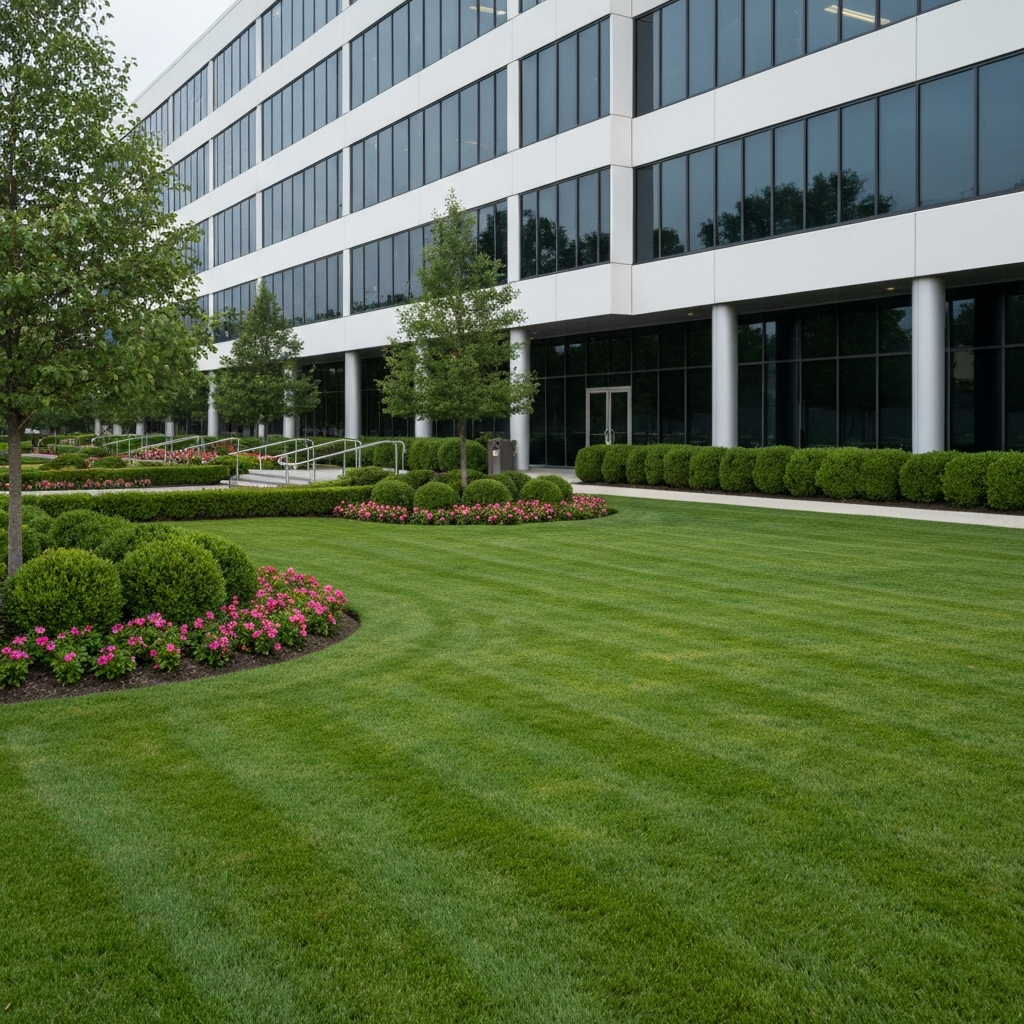Commercial lawn maintenance in Oakville