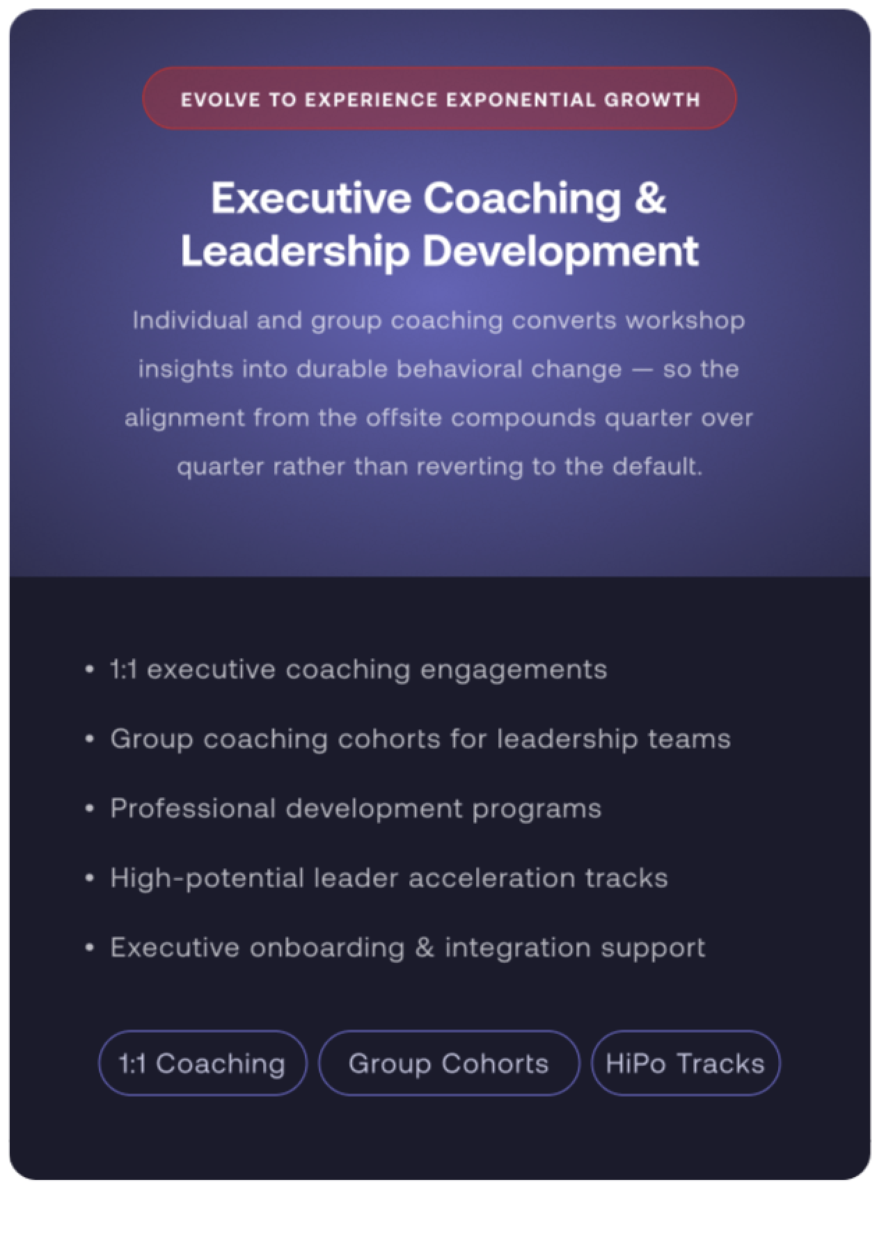 Executive Leaders & Teams Services 3