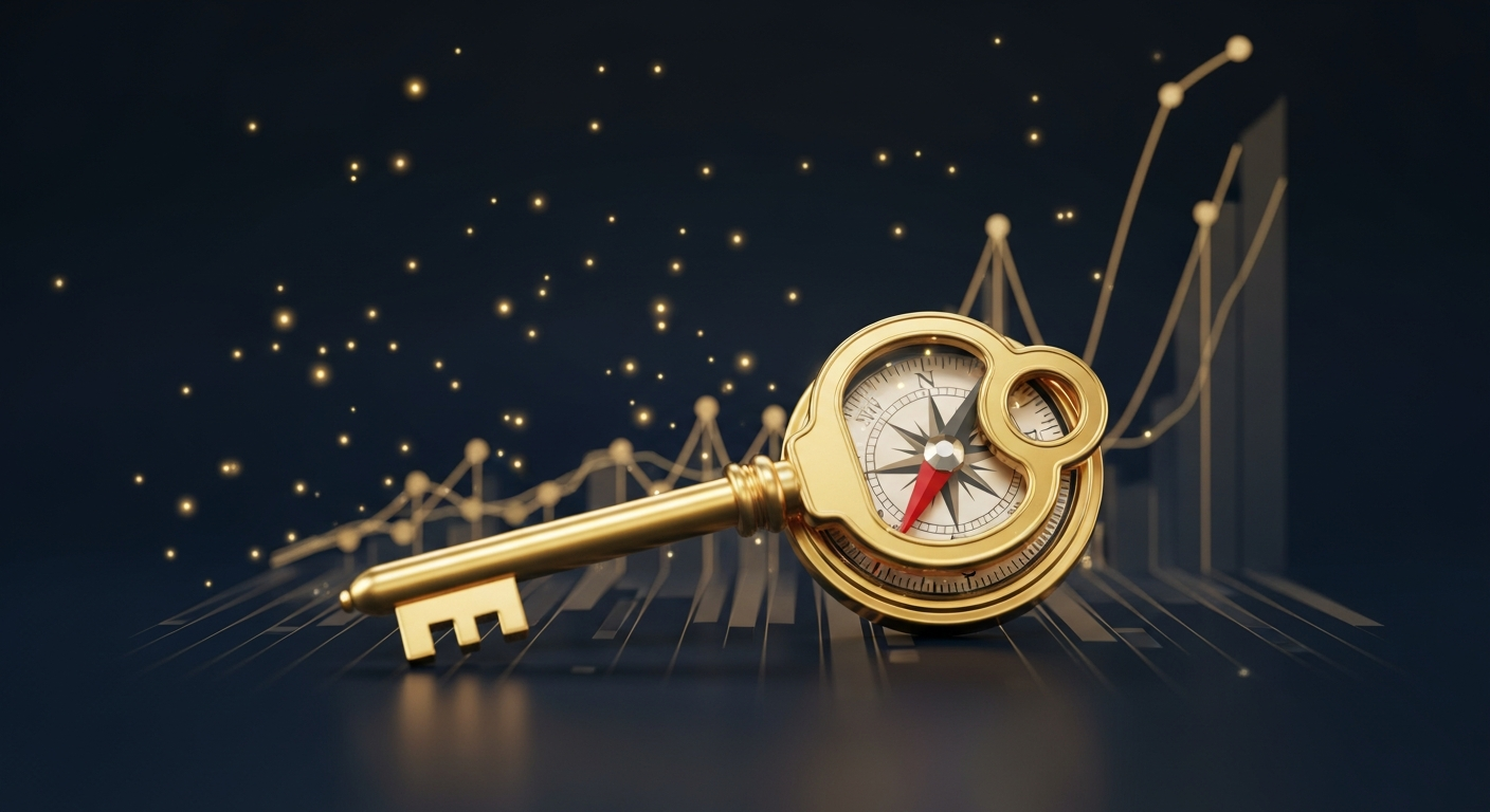 Golden finance key background
