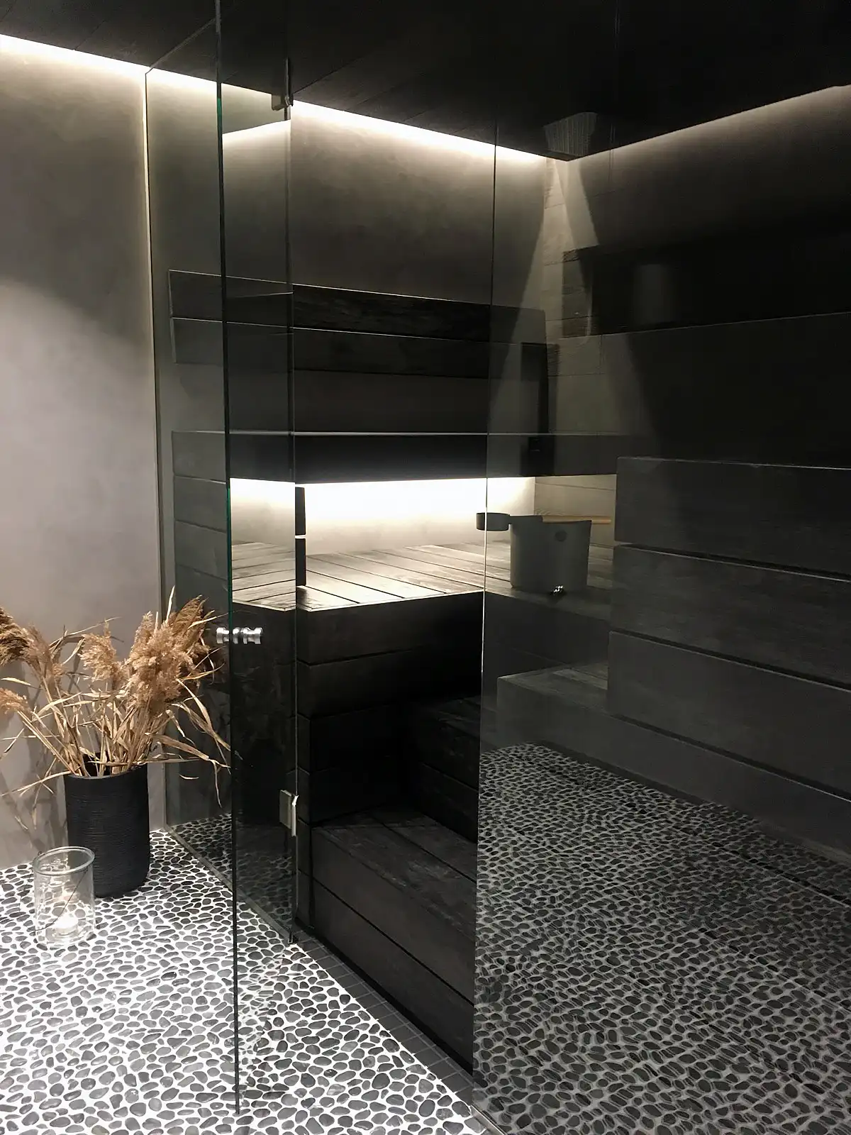 Saunan ja pesuhuoneen tunnelmavalaistus