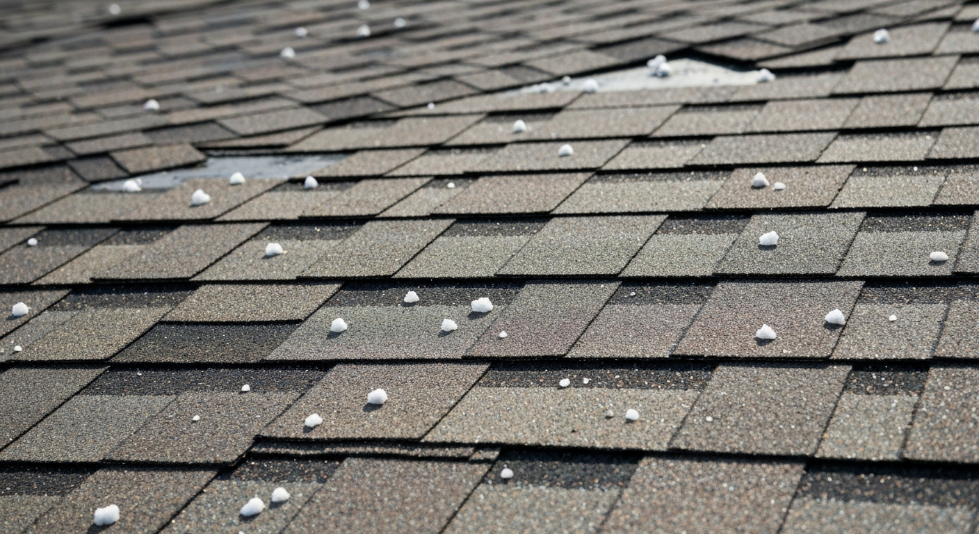 Emergency roof tarping installed on a Bellevue TN home after severe storm damage