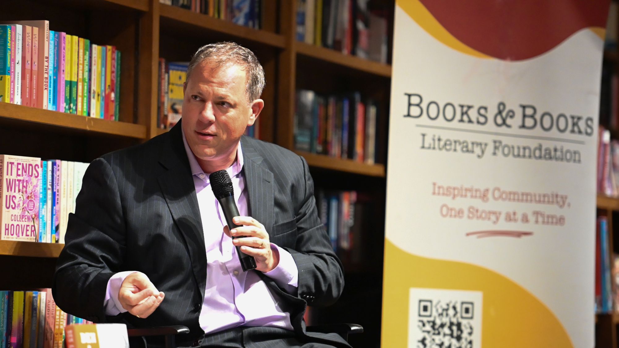 Dan Grech speaking at Books & Books