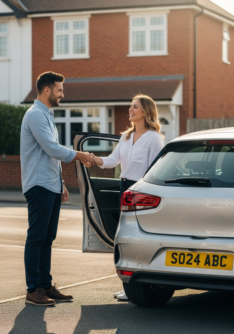 Friendly car handover in Southampton street