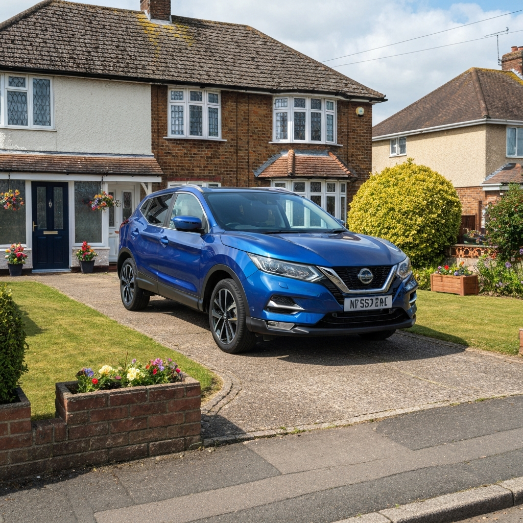 Nissan Qashqai purchased on a UK driveway