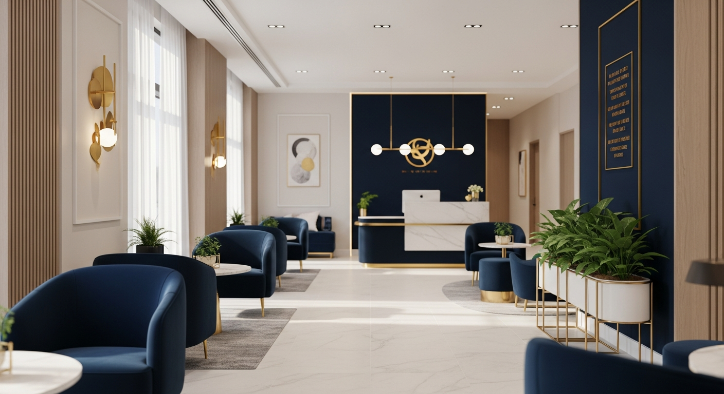 Modern serene medical wellness clinic