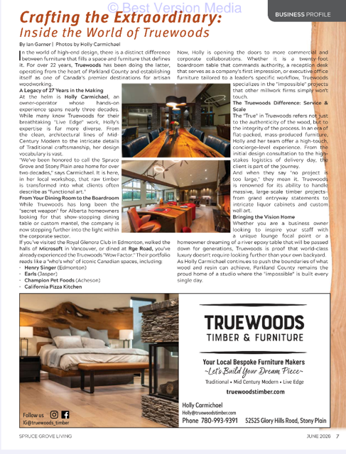 Crafting the Extraordinary: Inside the World of Truewoods - Spruce Grove Living