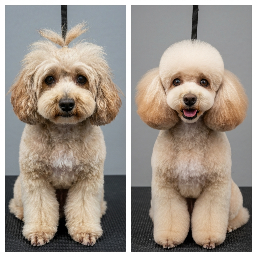 Poodle Before and After