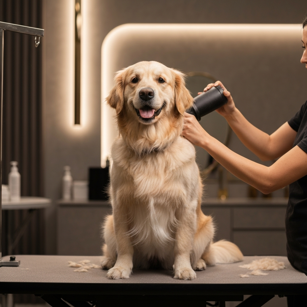 Happy Dog at Poofy Paws