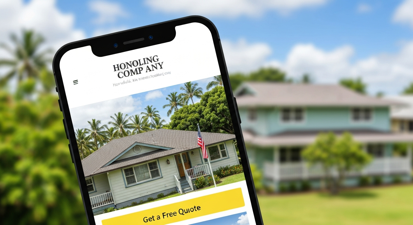 roofing website Hawaii mobile optimized Google ranking