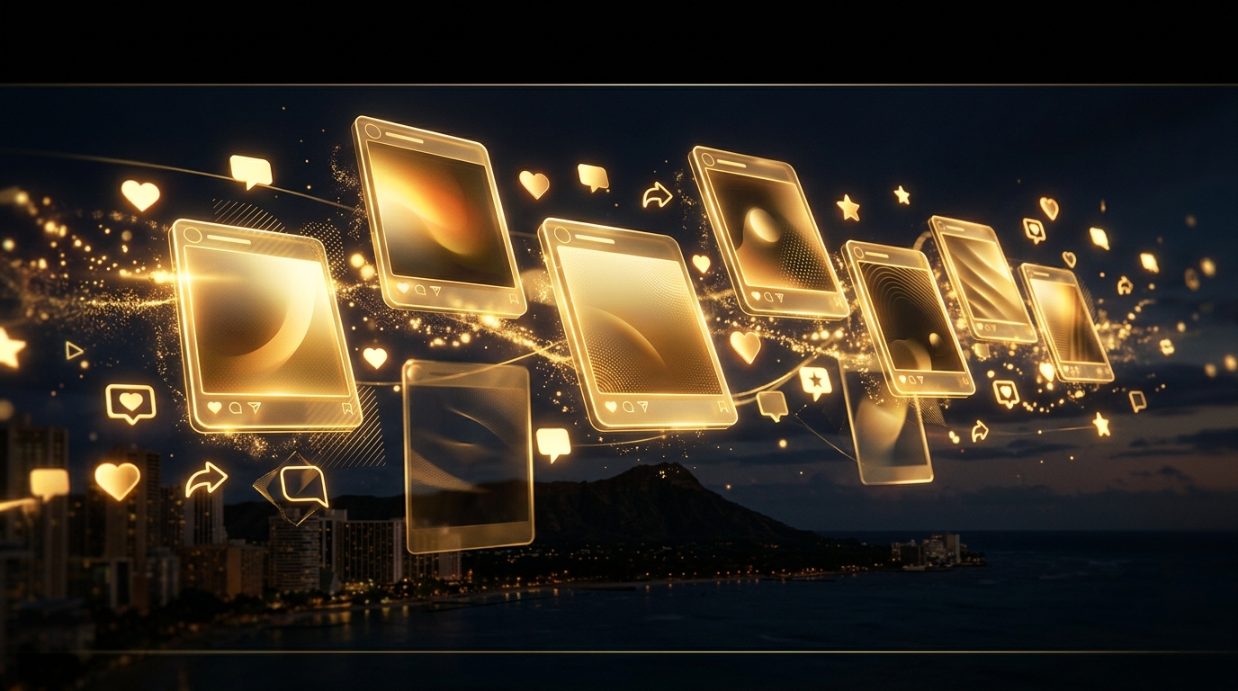 Social media content creation and management for Honolulu Hawaii businesses - Golden Bridge Media