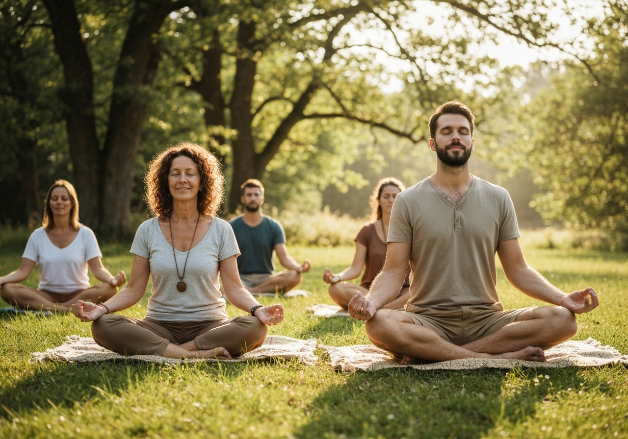 Group of meditators
