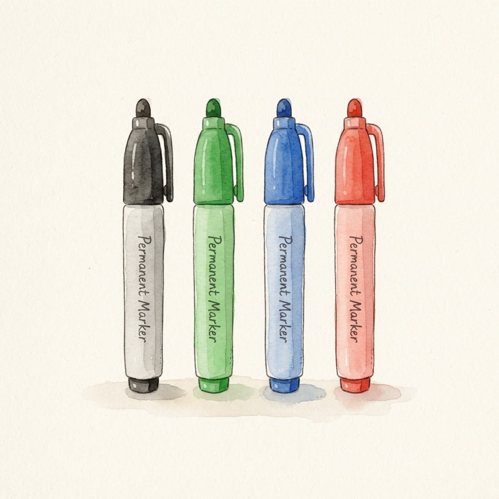 Thick Permanent Marker Set (4 Pack)
