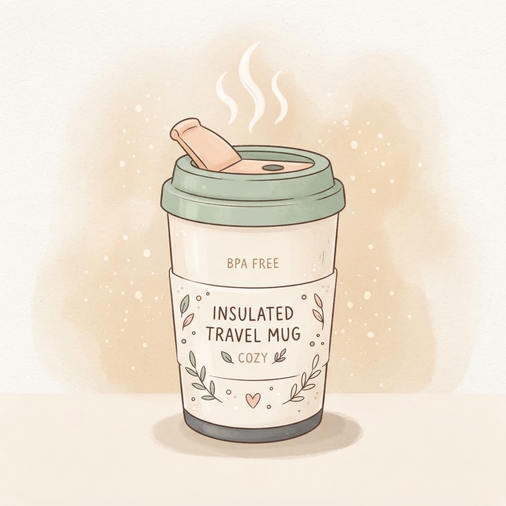 Coffee Travel Mug Heat Insulated, BPA Free