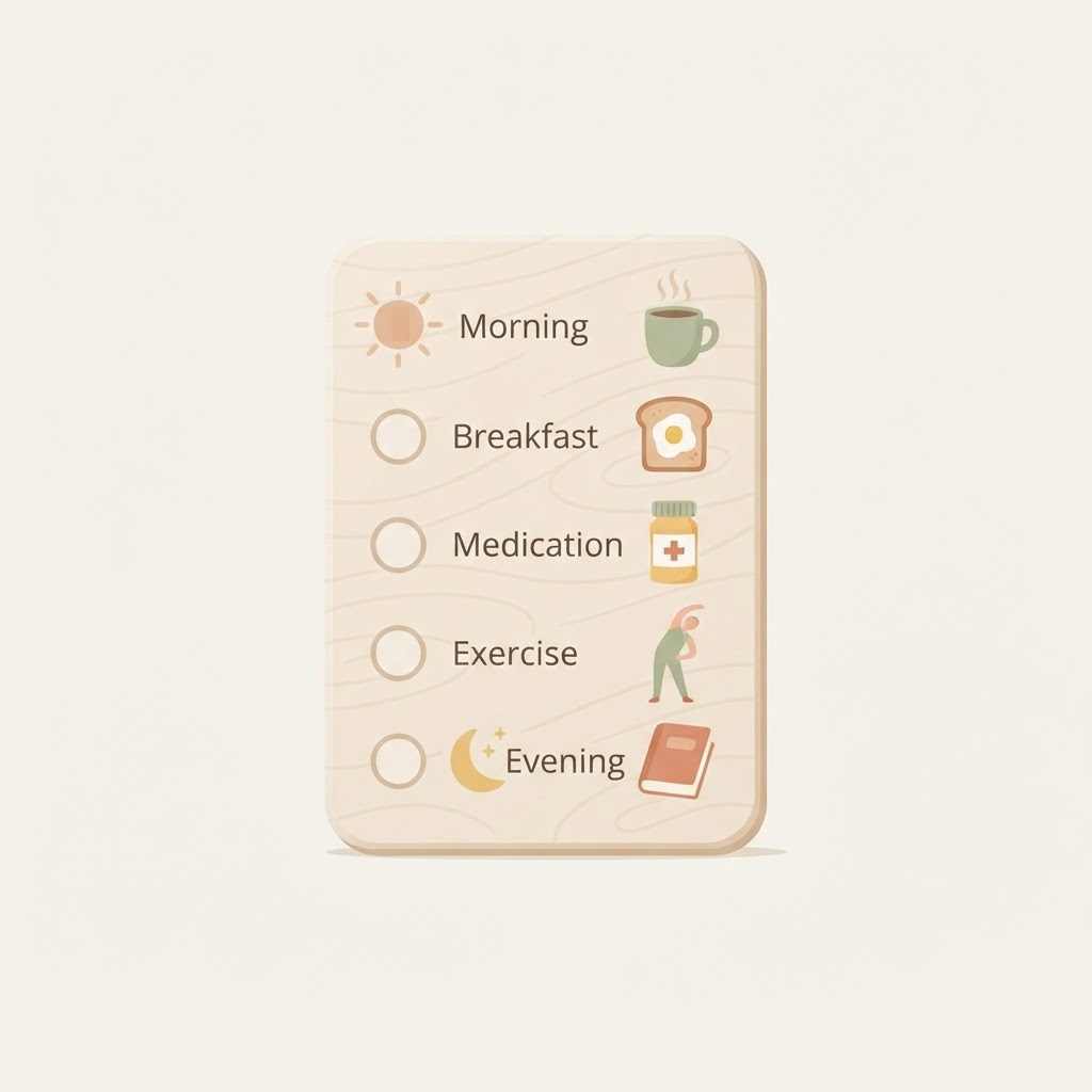 Daily Routine Prompt Board