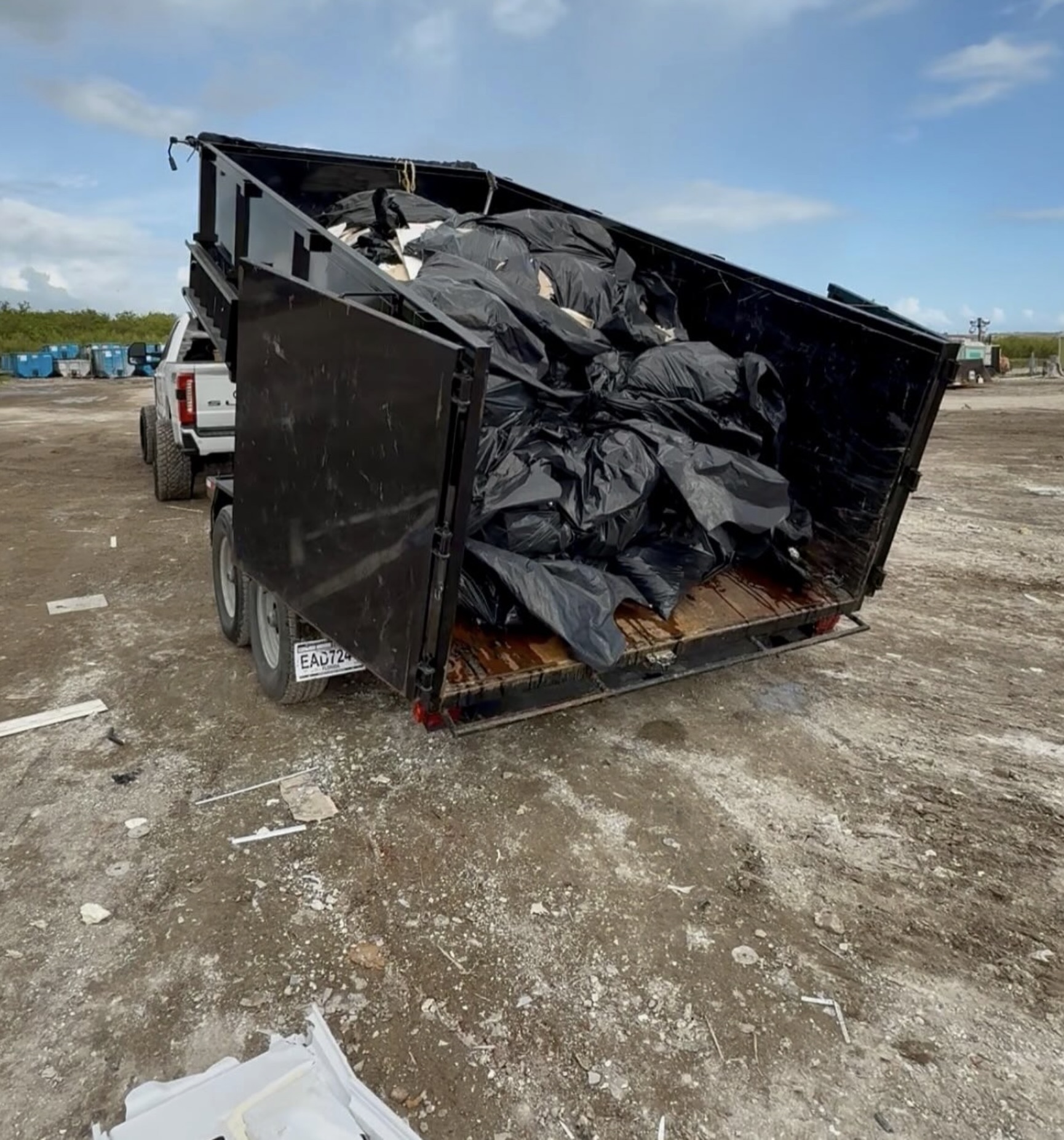 Dump Trailer on site