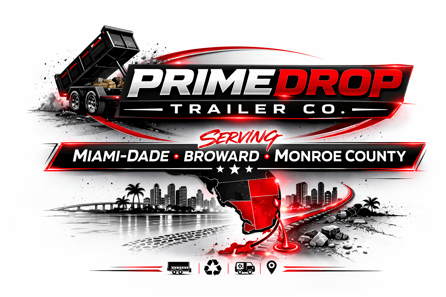 PrimeDrop Trailer Co. Logo