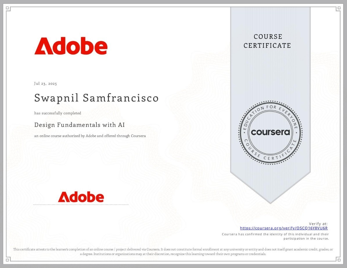 Adobe Design Certificate