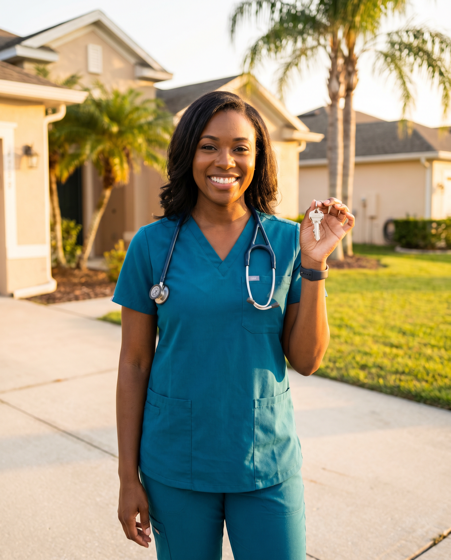 NE Florida nurse holding house keys