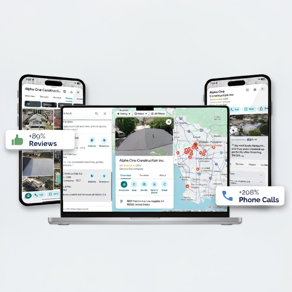 Fully built Google profile, live and ranking in 7 days