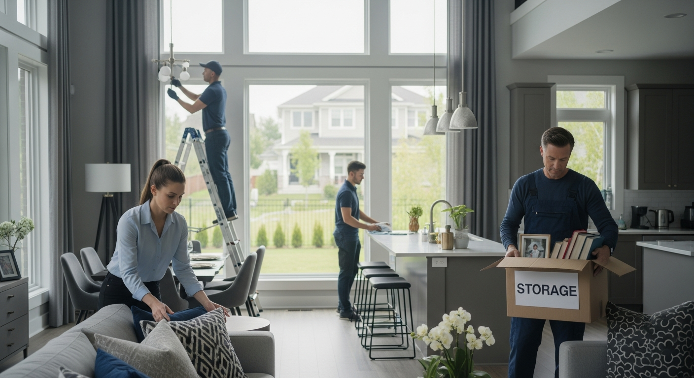 Homeowner preparing their home for sale