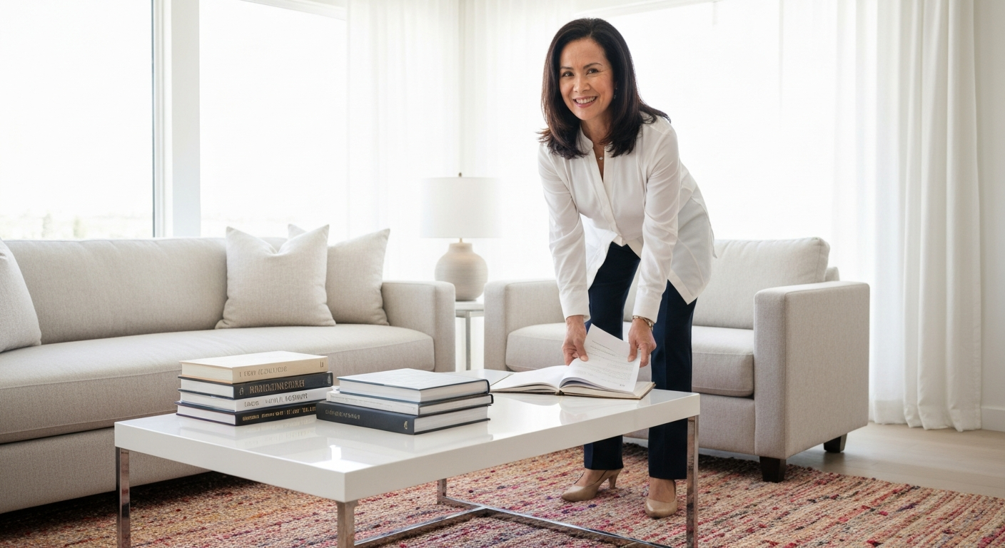 Homeowner preparing for an open house