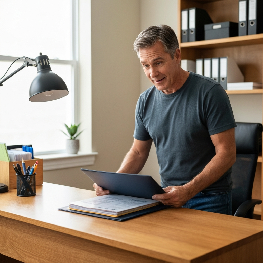 Homeowner reviewing the Master Toolkit