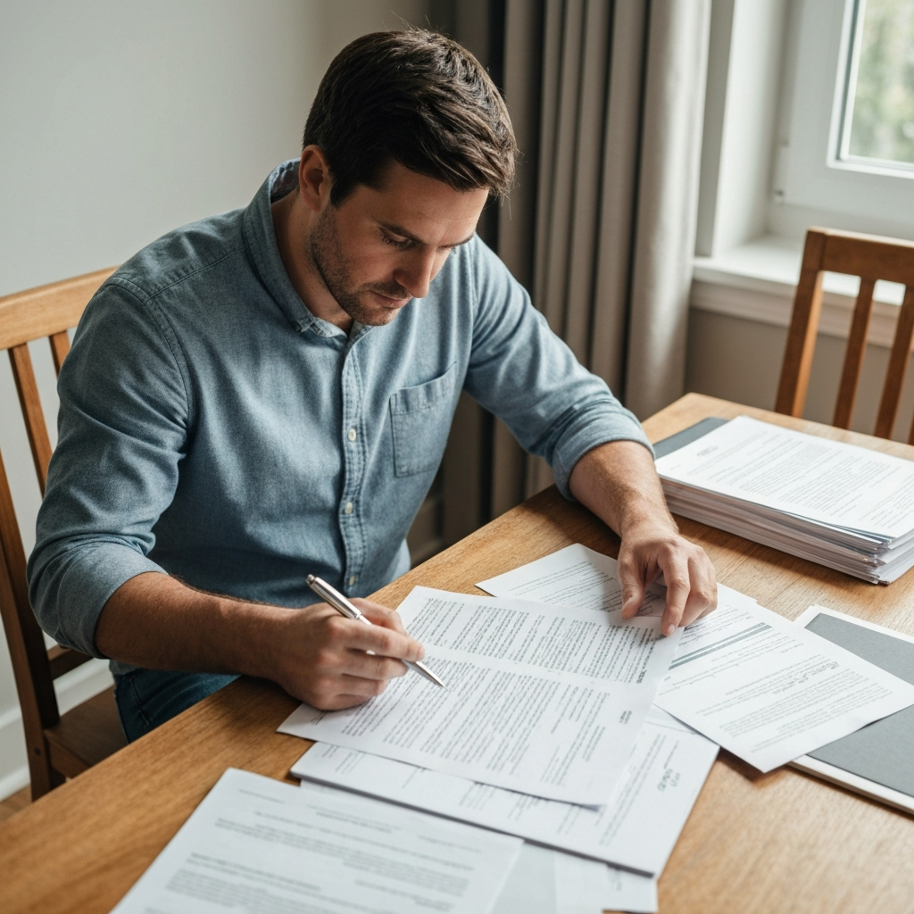 Homeowner reviewing multiple selling options and making a thoughtful decision