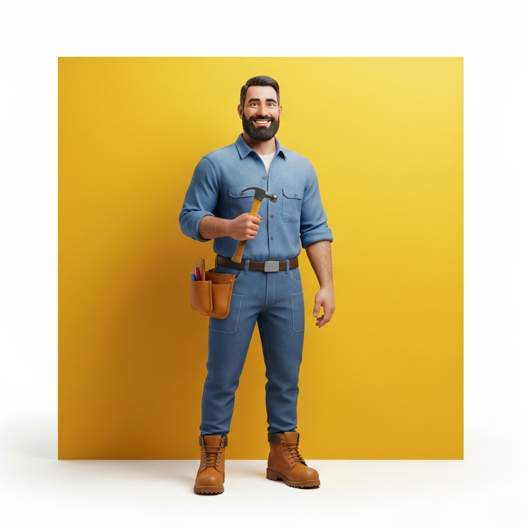 Sunny the Handyman Mascot