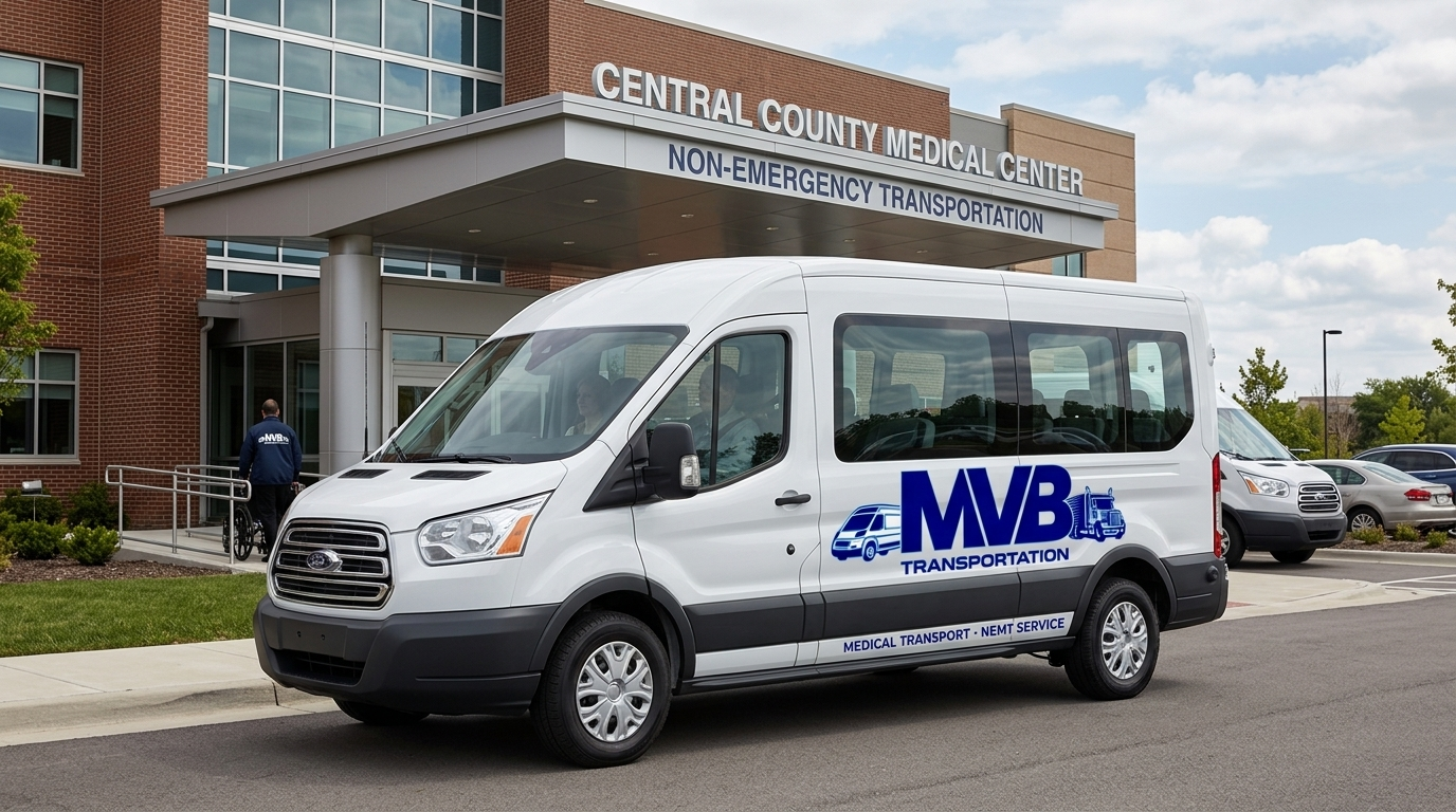 MVB Transportation Hero - Medical Transport Van at Central County Medical Center