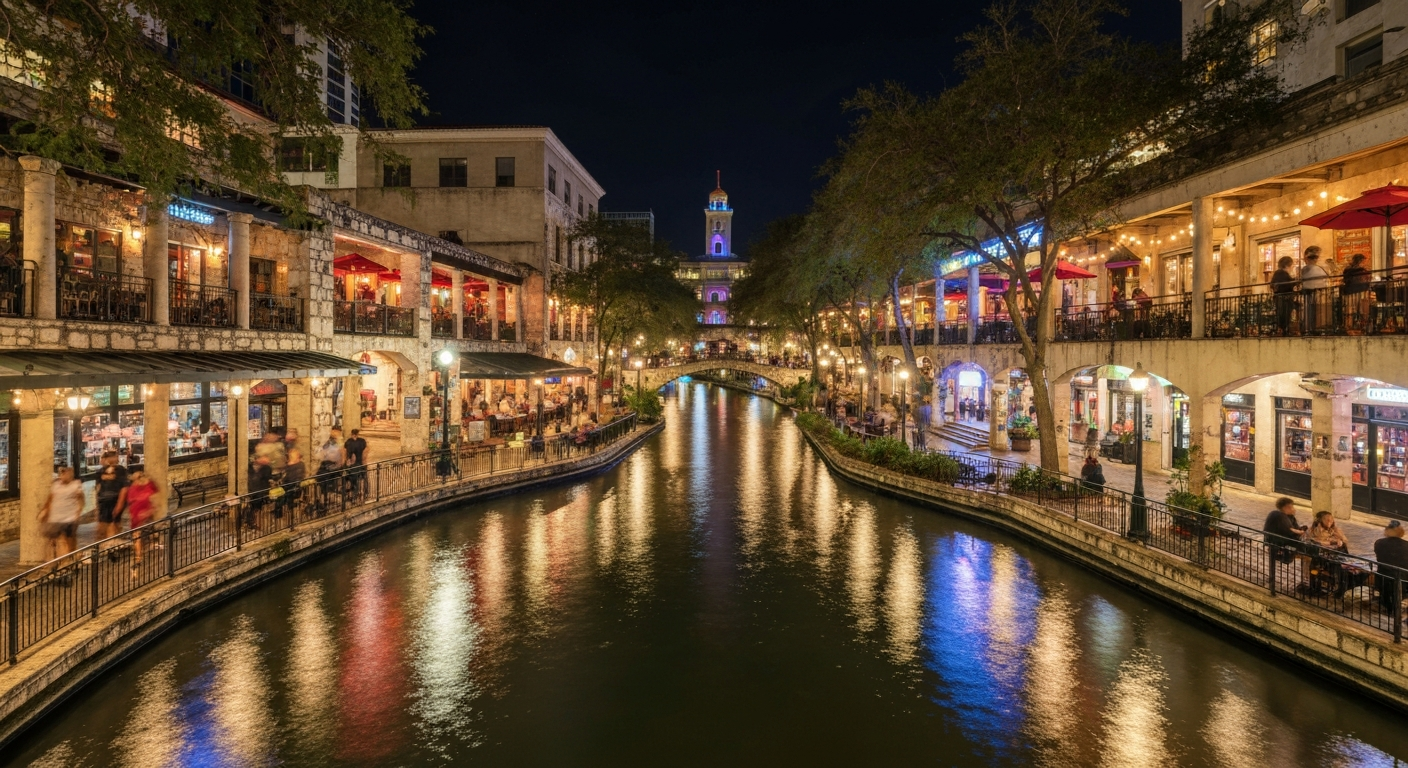 San Antonio Texas River Walk with professional DJ entertainment by Spin Eventz