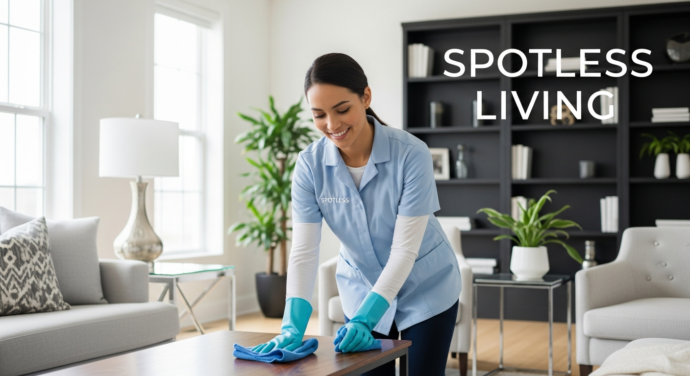 Professional home cleaning service in action