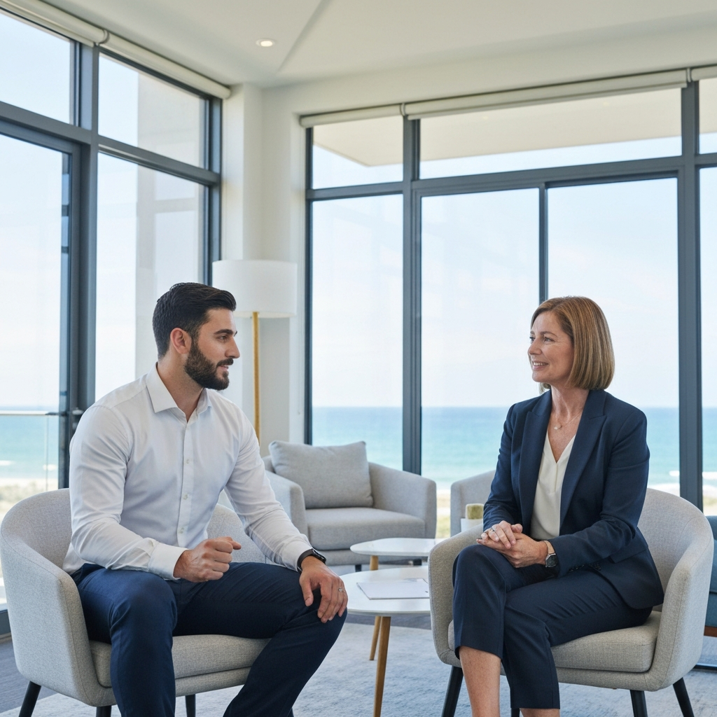 Professionals discussing real estate valuation