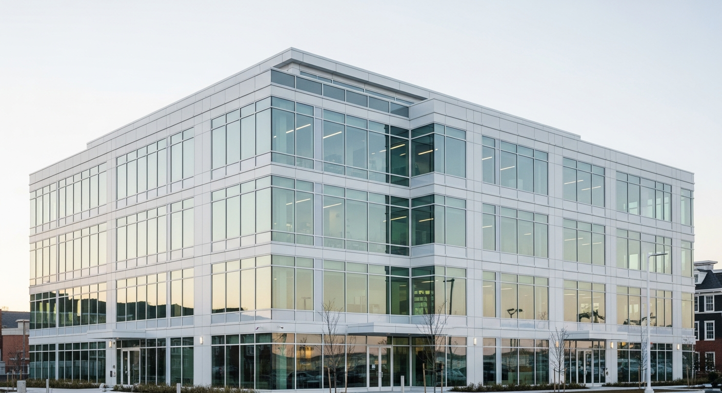 Modern office building interior