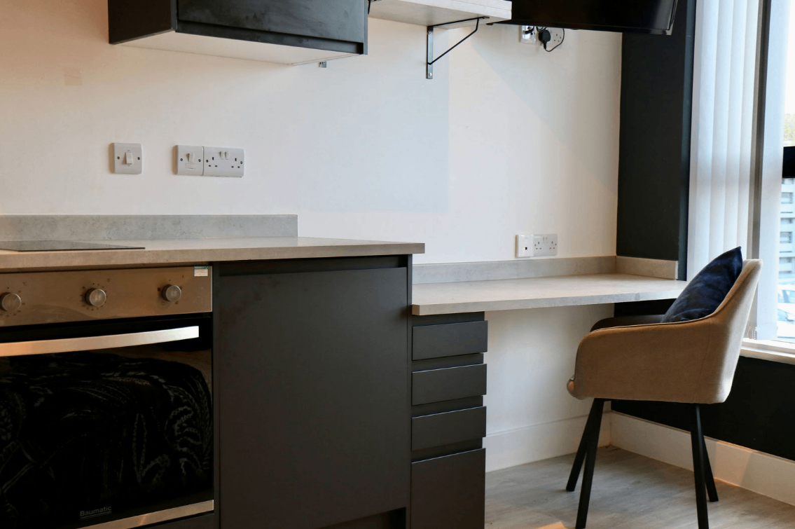 Dojo House large studio kitchen area