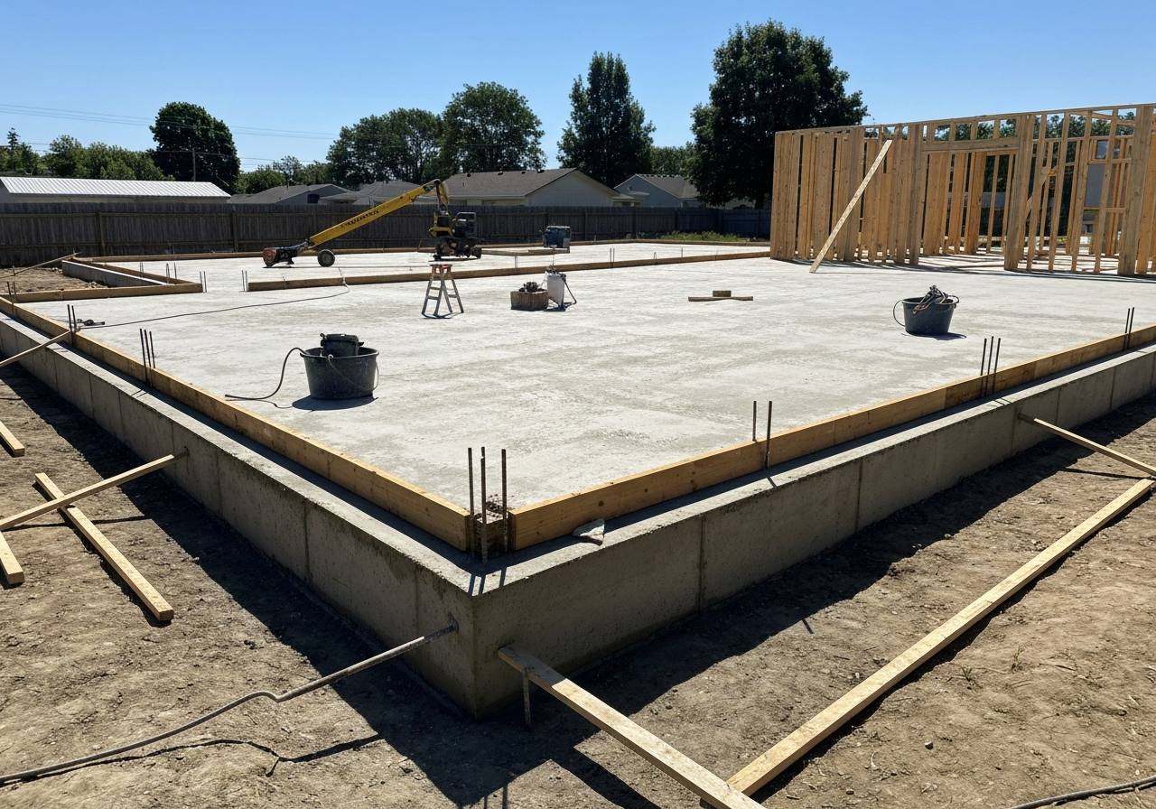 Coulage de béton résidentiel