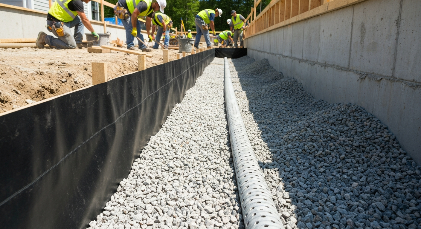 Installation de drain français