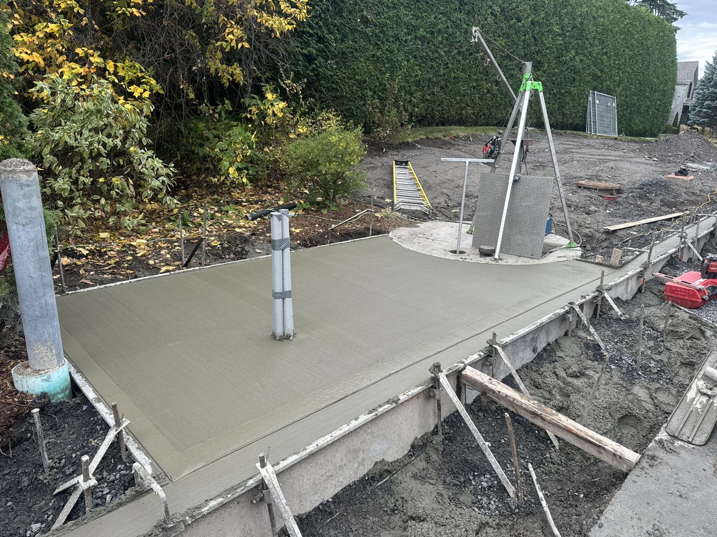 Allée piétonnière en béton