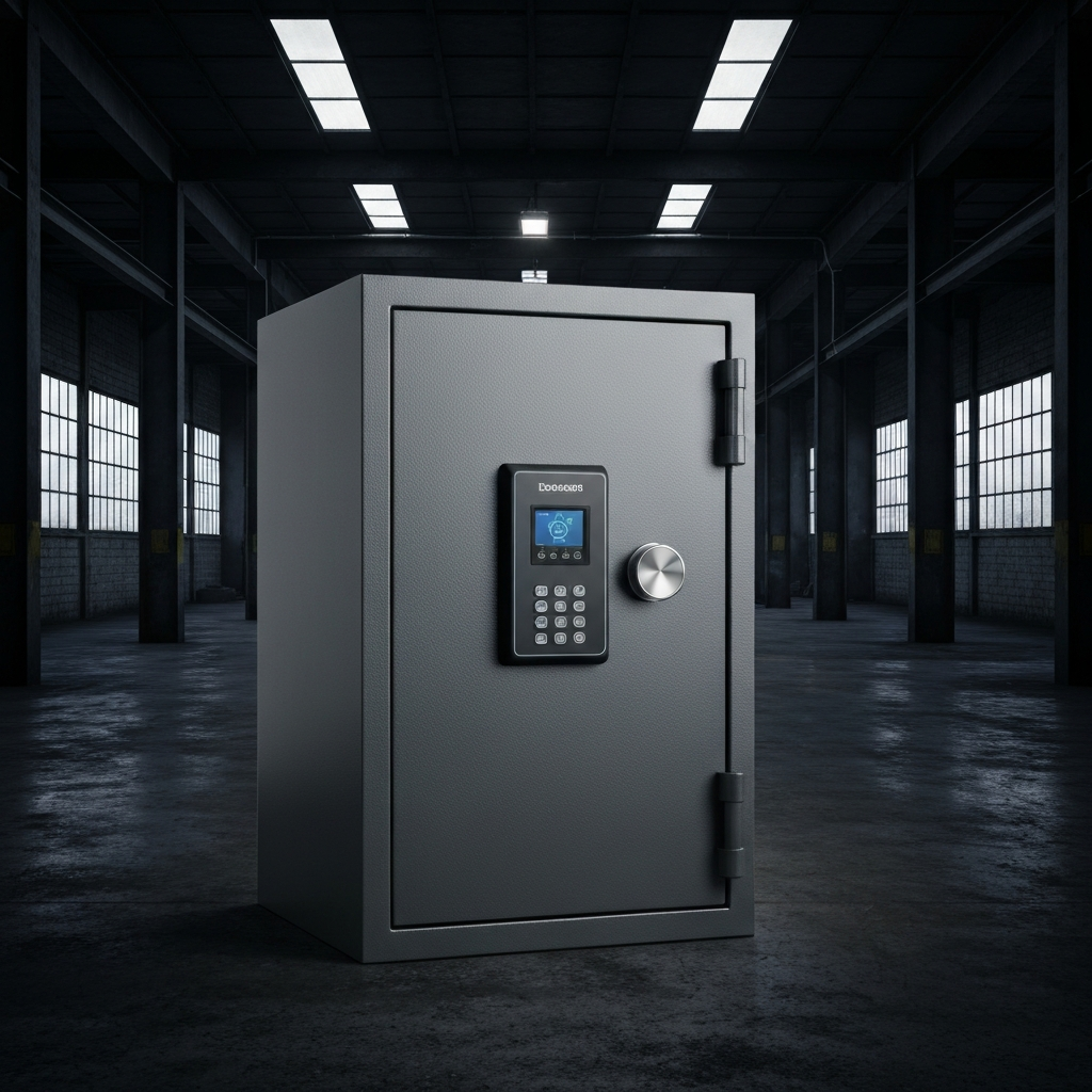 RETLLAS 4.5 CuFt Heavy Duty Fireproof Biometric Home Safe