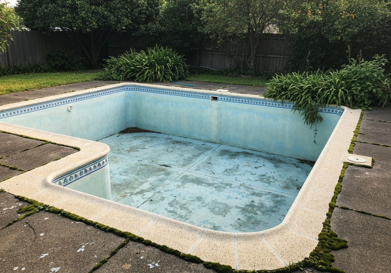Pool Decking Before