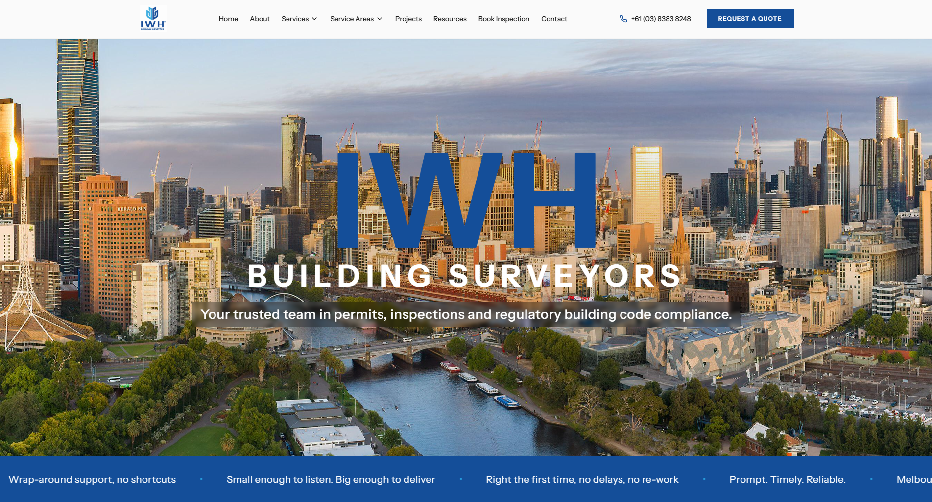 Construction website design for Melbourne Building Surveyor