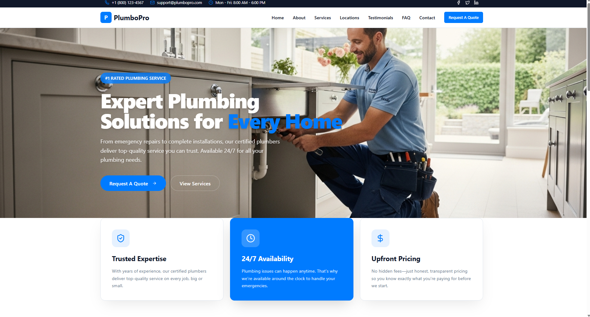 Plumbing website design for Melbourne Plumbing & Gas