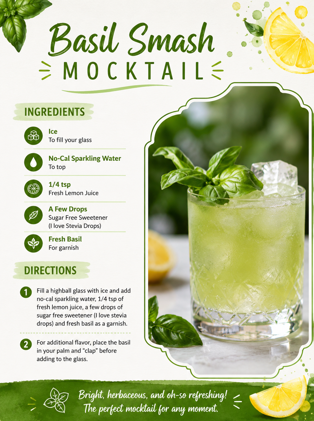 Basil Smash Mocktail