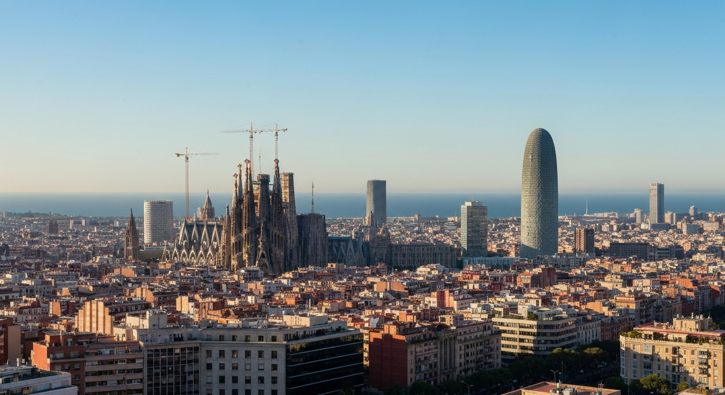 Skyline de la ciudad de Barcelona