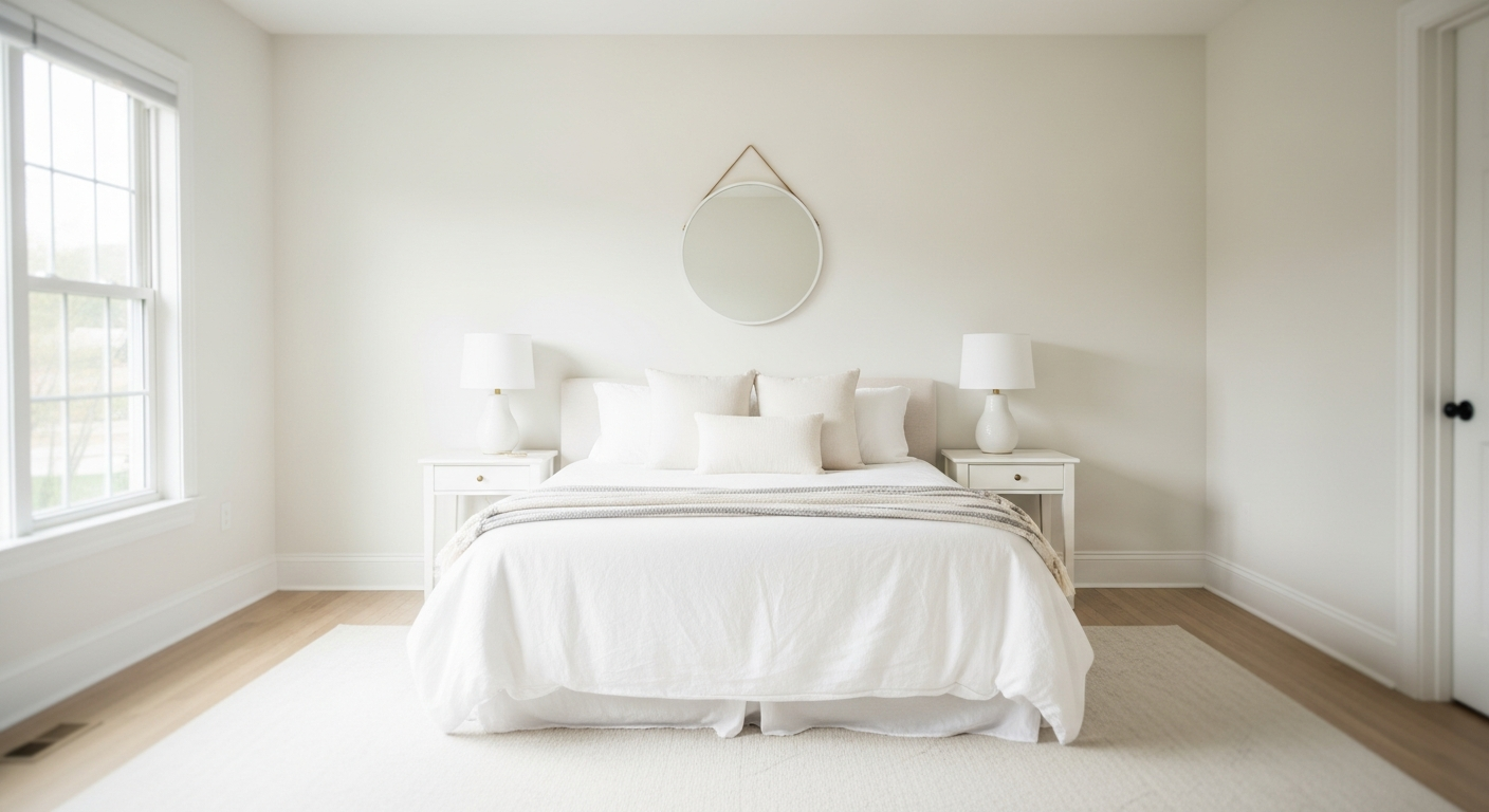 Freshly painted bright interior room