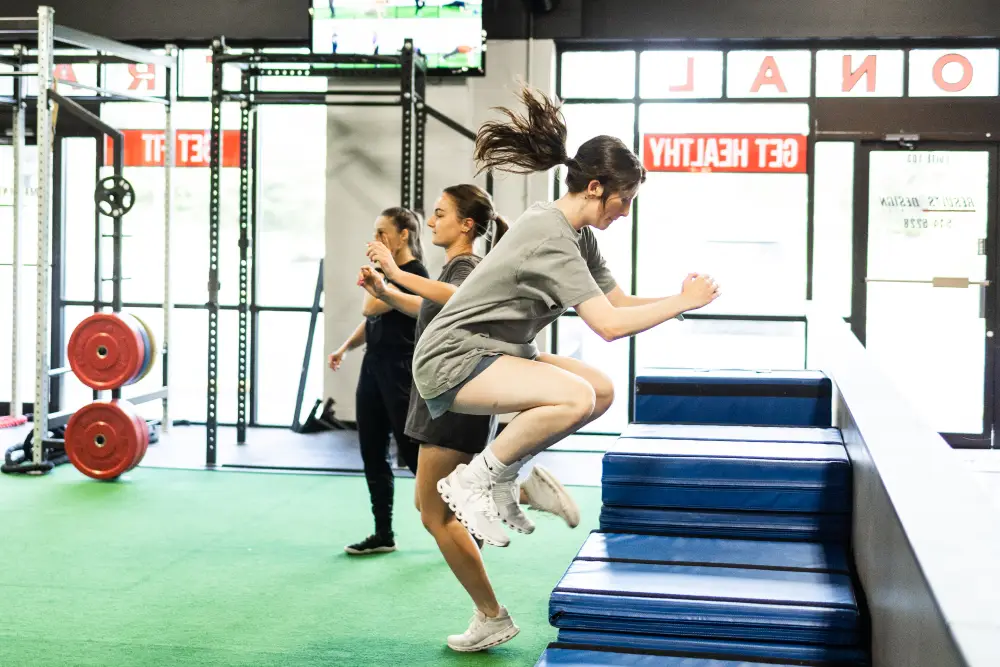 Athletes training