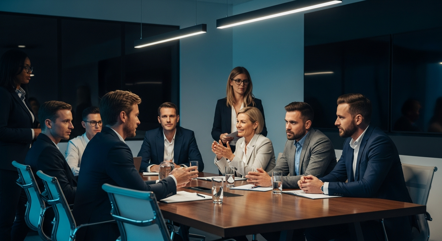 Business networking meeting