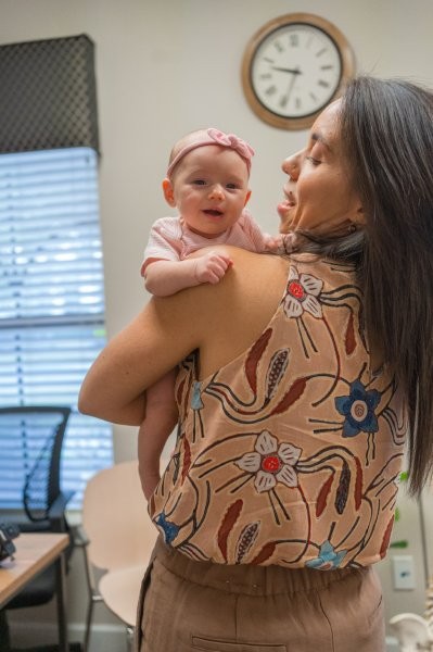 Mother and baby at Mojica Chiropractic Care