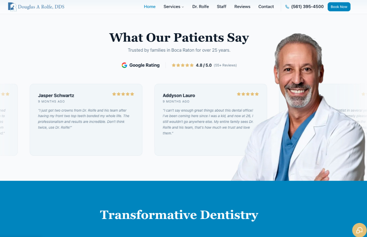 Website for Boca Raton Dentist